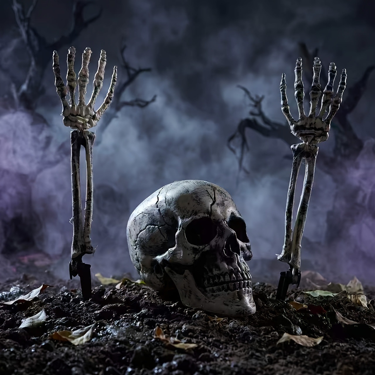 Halloween Skeleton Decoration - 3 adetlik Cadılar Bayramı Bahçe Dekorasyon