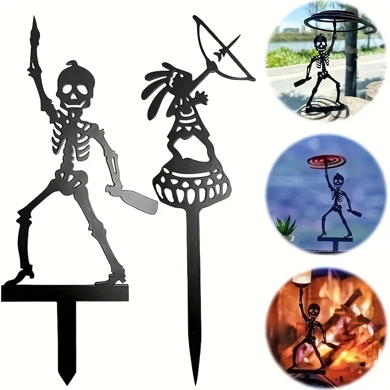 Halloween Skeleton Decoration - [Metal Okçuluk Sehpası] Taşınabilir Metal İskelet