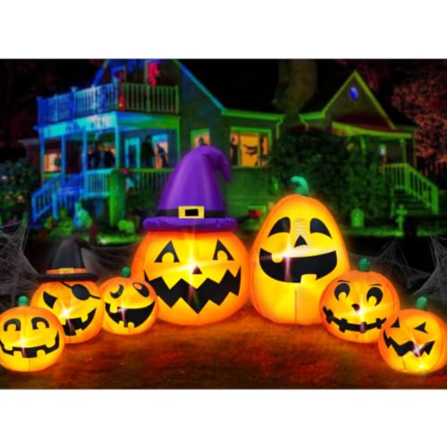 Halloween Pumpkin Decor Led - Dış mekan kullanımı için uygun, şişirilebilir,