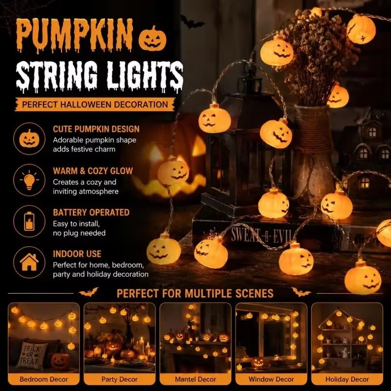 Halloween Pumpkin Decor Led - Cadılar Bayramı Temalı Kabak Şeklinde LED