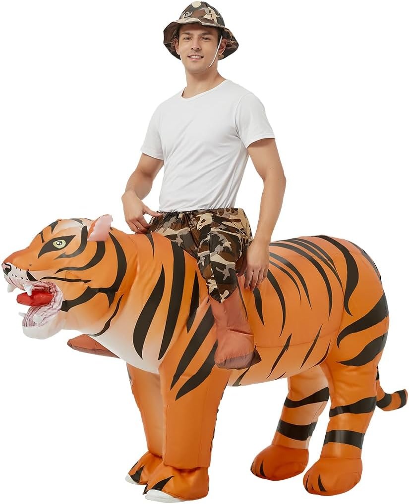 Halloween Costume Adult - Yetişkinler için şişirilebilir kaplan kostümü, kadın