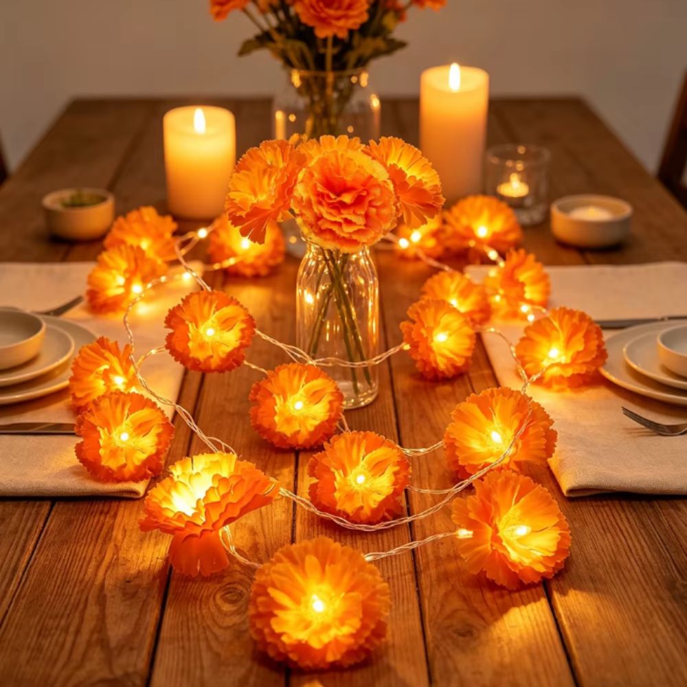 Meksika Tarzı Cadılar Bayramı  - Halloween Led String Lights Orange incelemesi ve fiyatı