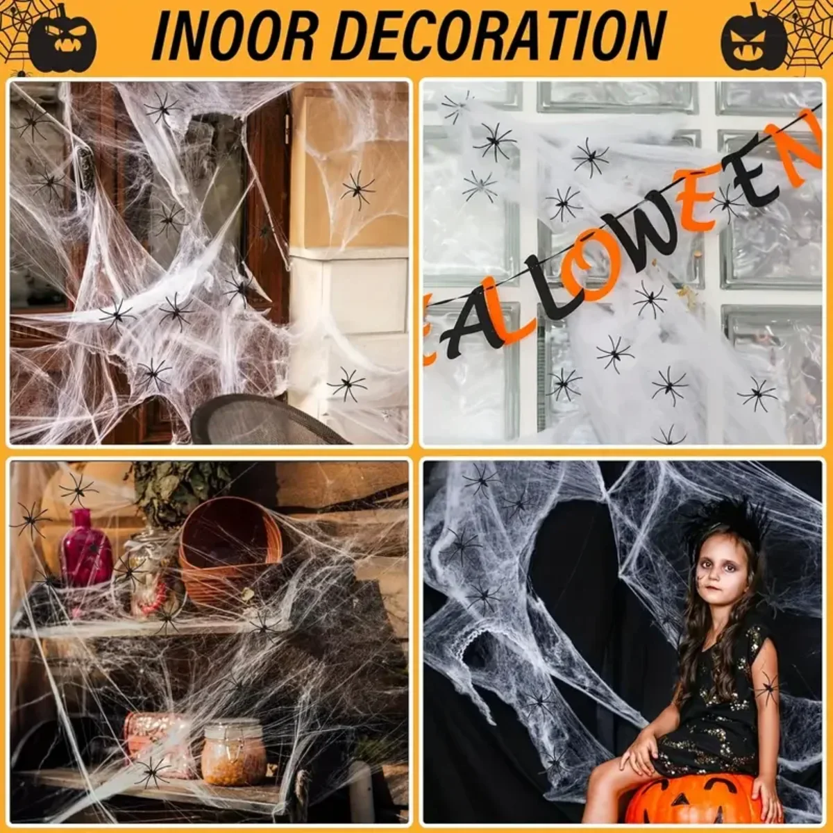 1-20 adet Cadılar Bayramı deko - Spider Web Halloween Decoration incelemesi ve fiyatı