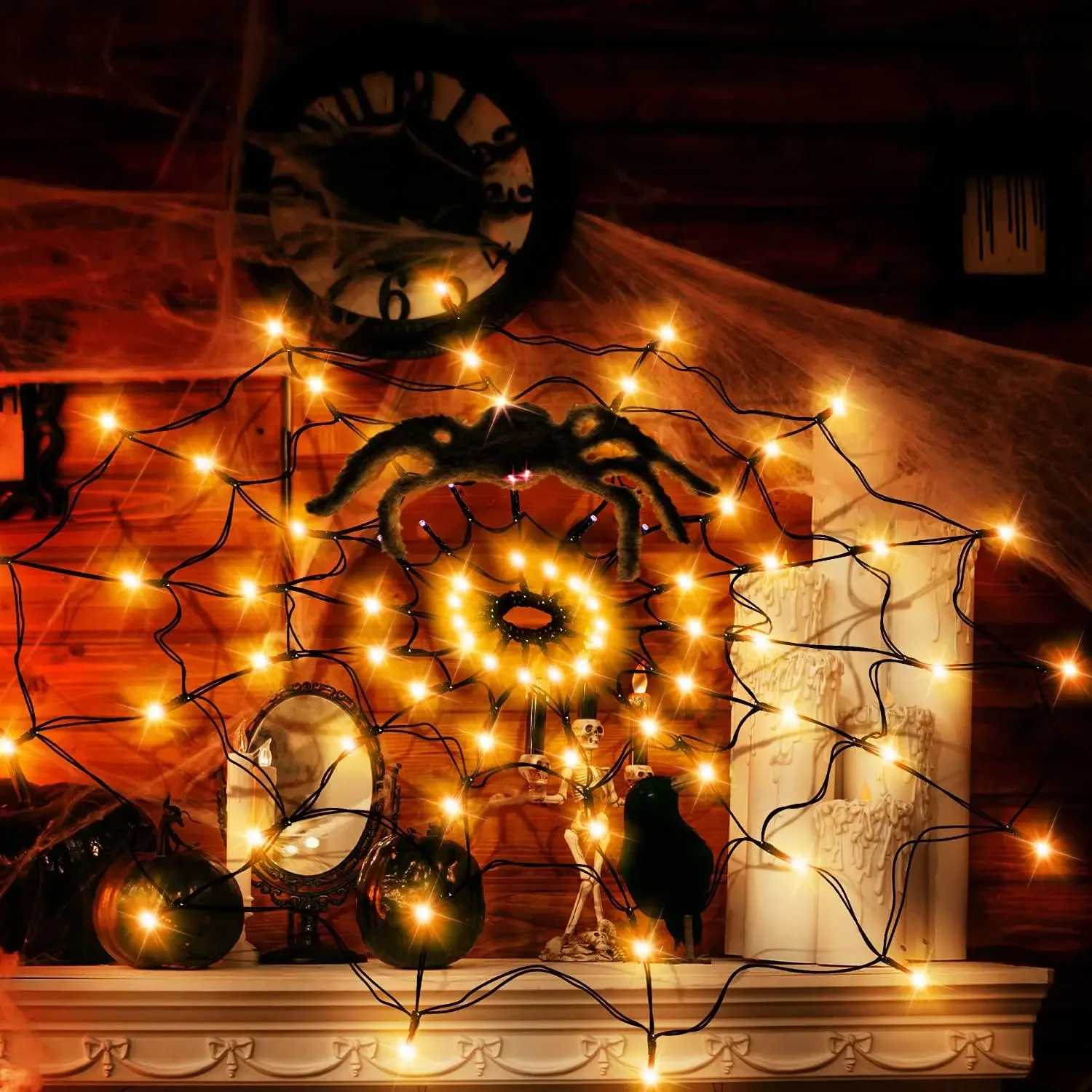 Cadılar Bayramı LED Dize Işık  - Spider Web Halloween Decoration incelemesi ve fiyatı