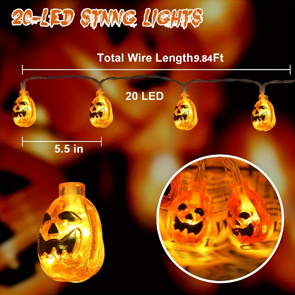 59/118in 10/20LEDs Gülümseyen  - Halloween Led String Lights Orange incelemesi ve fiyatı