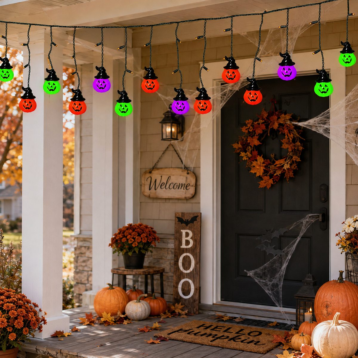 1 adet Cadılar Bayramı Korkunç - Halloween Led String Lights Orange incelemesi ve fiyatı