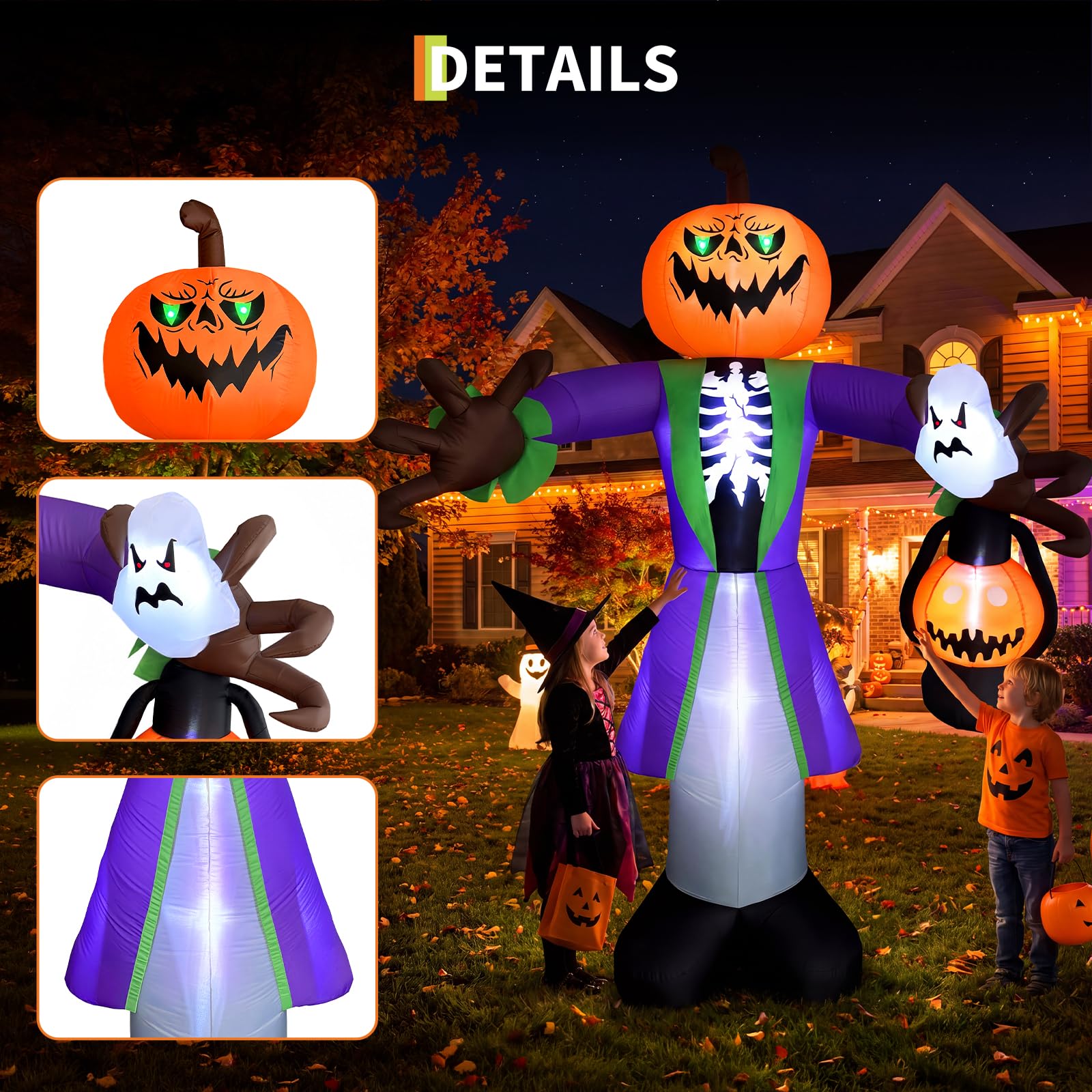 8 fit boyutunda, LED fenerli,  - Pumpkin Lantern Halloween incelemesi ve fiyatı